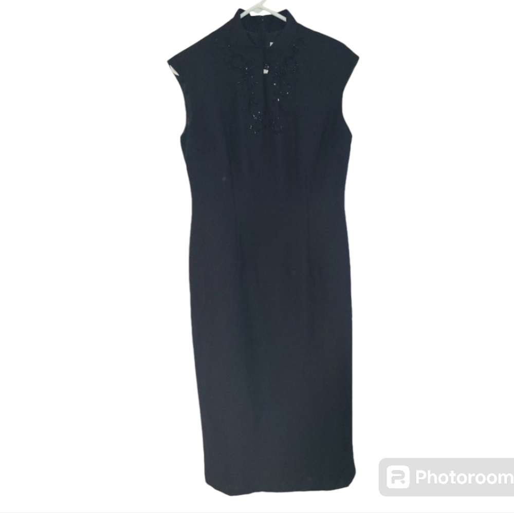 Jessica Howard Long black formal‎ dress 10P